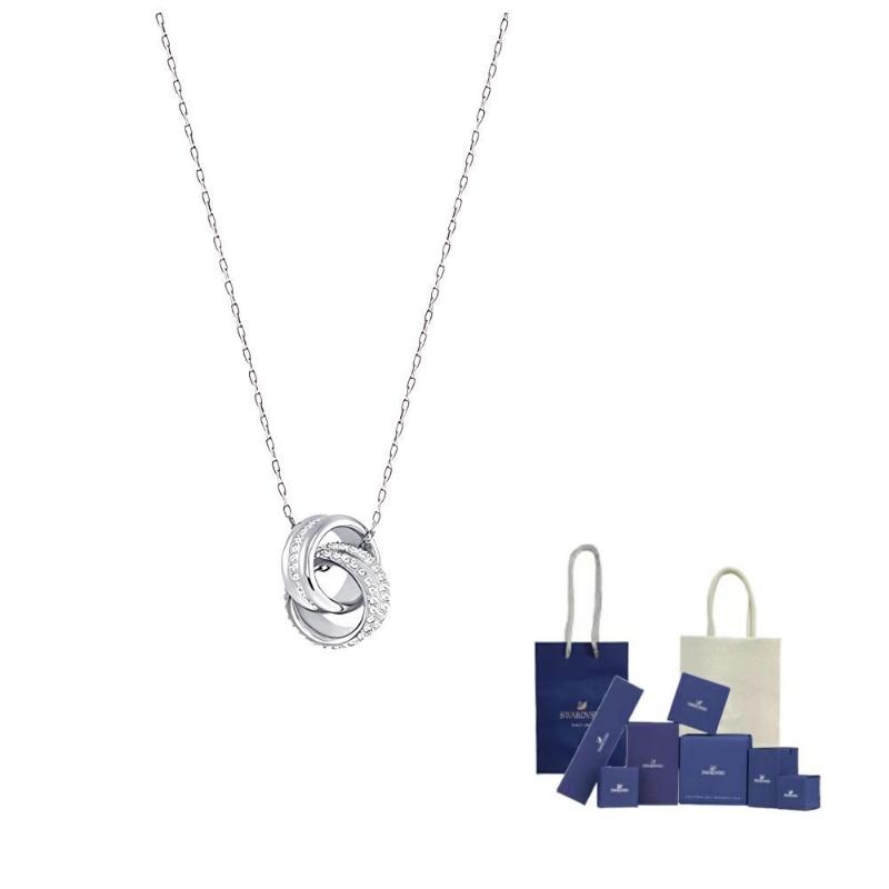 Swarovski Rhodium Plated, Faux Crystal Silver White Womens F-Original Brand Box And Bag белый