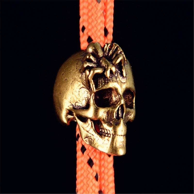Gothic Skull Spiders Swords Pendant Ideal for Paracord and Necklaces Craft Projects Paracord Bead Cultural Crafts