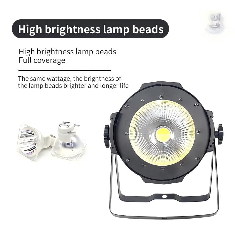 DMX Aluminum Alloy LED Par COB 200W Warm Cool White Lighting DMX512 Stage Light Concert DJ Home Entertainment