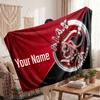 Ajax Amsterdam Personalisierte Fleecedecke Mit Fußballlogo, Individueller Name Text Weich Warm Heimdecke