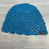 Handwoven Pearl Hollow Bald Hat Women's Tide Spring and Summer New Fashion Versatile Pullover Hat Knitted Hat
