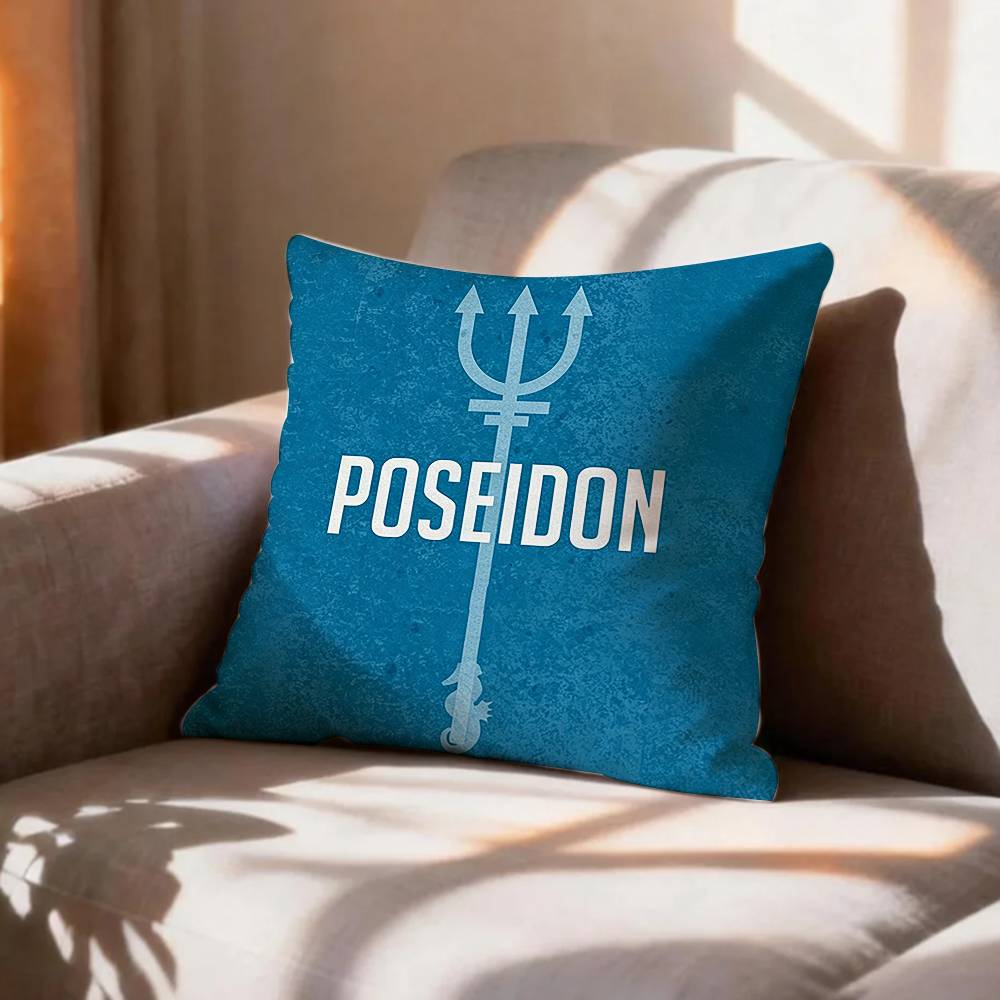 COOL SSon DDaughter of Poseidon Greek Pillow Case Pattern Printed Pillowcase For Living Room Sofa Cushion Cover