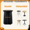 Cocktail Table Covers, Spandex Stretch Round Cocktail Tablecloths Stretch High Top Bar Table Skirt for Wedding Party Banquet