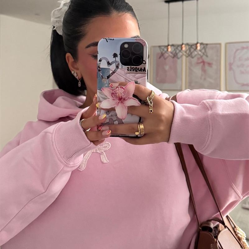 Akrylový stojánek na telefon s orchidejí Velký květ Stolní držák na telefon s airbagem Skládací podpora mobilního telefonu Kapkové lepidlo Držák na telefon s orchidejí