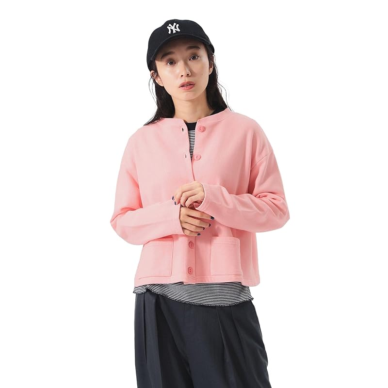 

[Beams Boy] sweatshirt [Special order] SCREEN STARS button cardigan ladies PINK FREE 13130371146