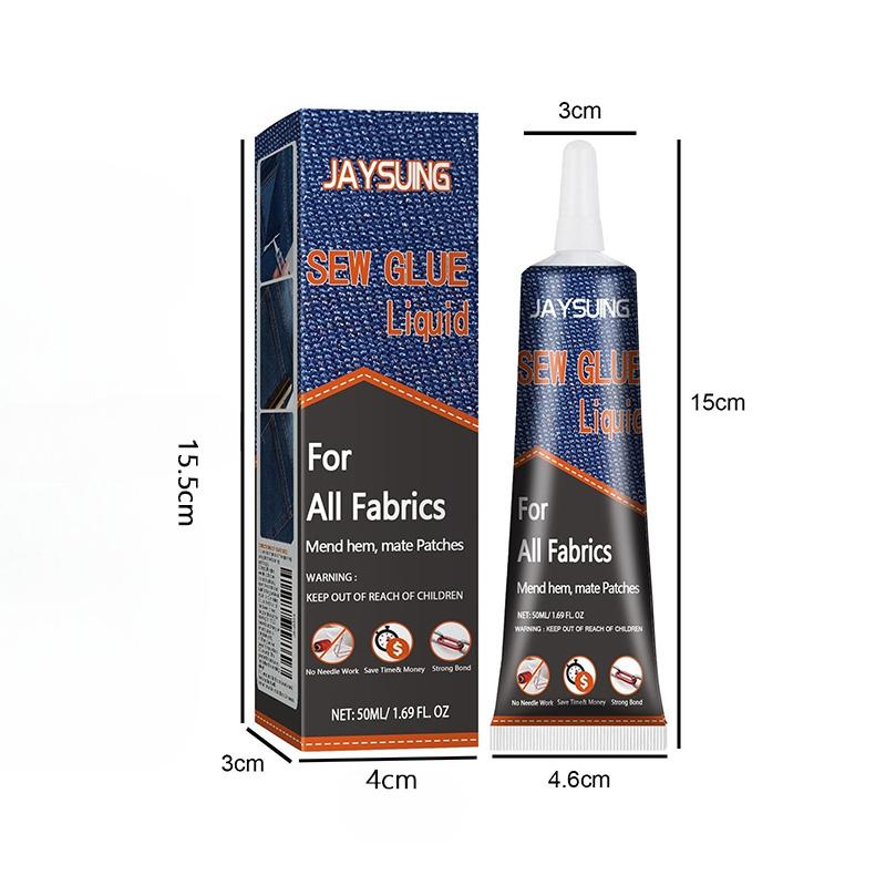 Fabric Sewing Glue High Viscosity Strength Patches Tools Clothes Mending Glue Leather Sew Kit Supplies 50ml VIE LENTE