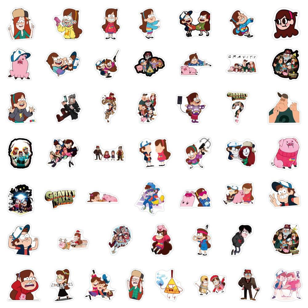 10/30/50/100pcs Funny Anime Gravity Falls Stickers Cute Decoration Decals Stationery Laptop Phone Cartoon Sticker Packing