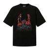 Herren Übergröße Baumwolle Grafik-T-Shirt mit Blitz-Statuen-Print - Lässiges Kurzarm-T-Shirt Jugend