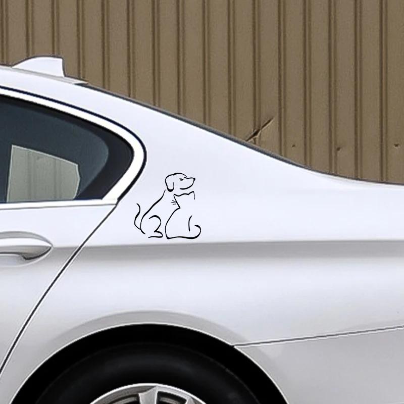 14.5*14.5CM Cute Intereting Dog and Cat Vinyl Decal Car Sticker Window Decor Art Sticker
