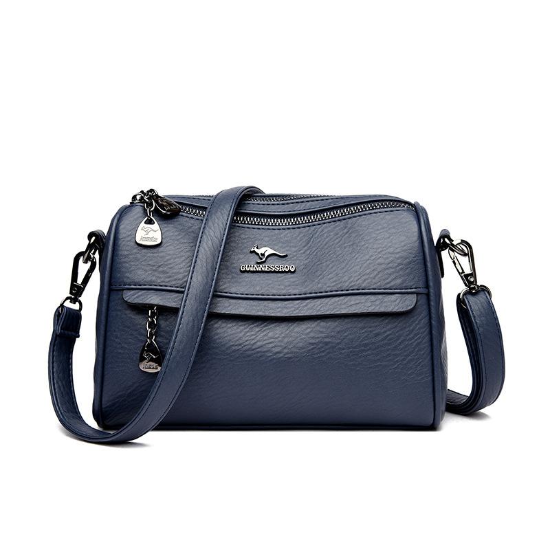 New women's bag large-capacity soft leather bag simple casual large-capacity shoulder messenger bag