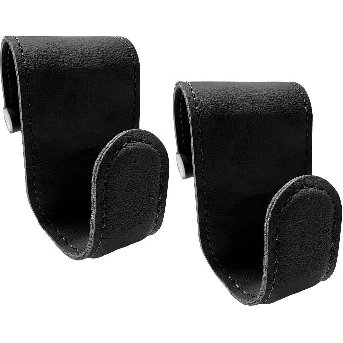 2 PCS Co-Pilot Glovebox Hooks, Anti-Scratch Microfiber Leather Vehicle Glove Box Hanging Hooks, Universal Auto Glovebox Storage Hangers for Handbags