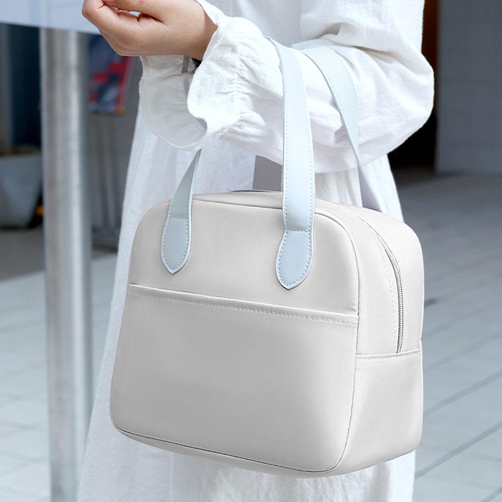 Usbee Pastel White Grip Cooler Bag Insulated Bag M
