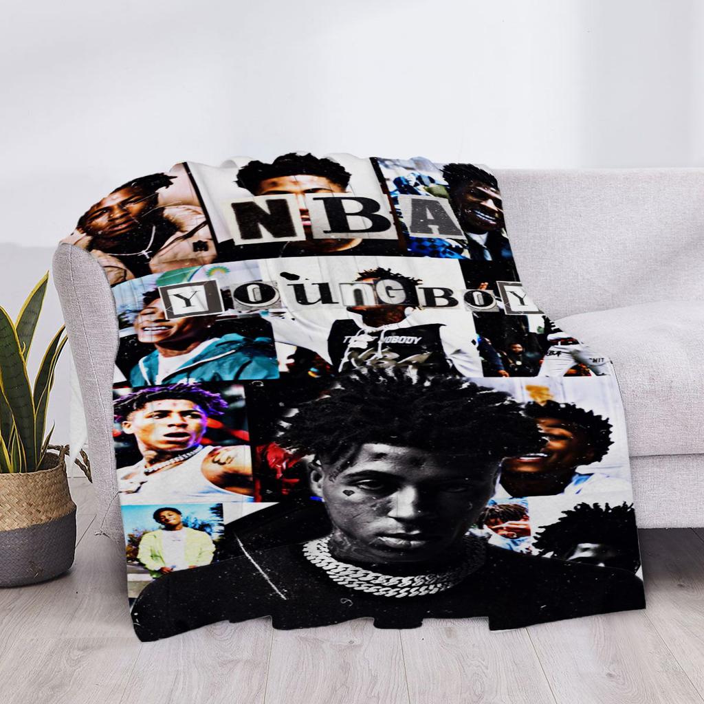 YoungBoy Never Broke Again Anime Decke Schule Sofa Decken & Überwürfe Zuhause und Dekoration Tagesdecke auf dem Bett Human Made Überwurf