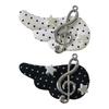 Music Note Hair Clip Hairpin with Dotted Shape and Star Trim for Daily Styling, Side Hair Hold, Photo Use, and Parties