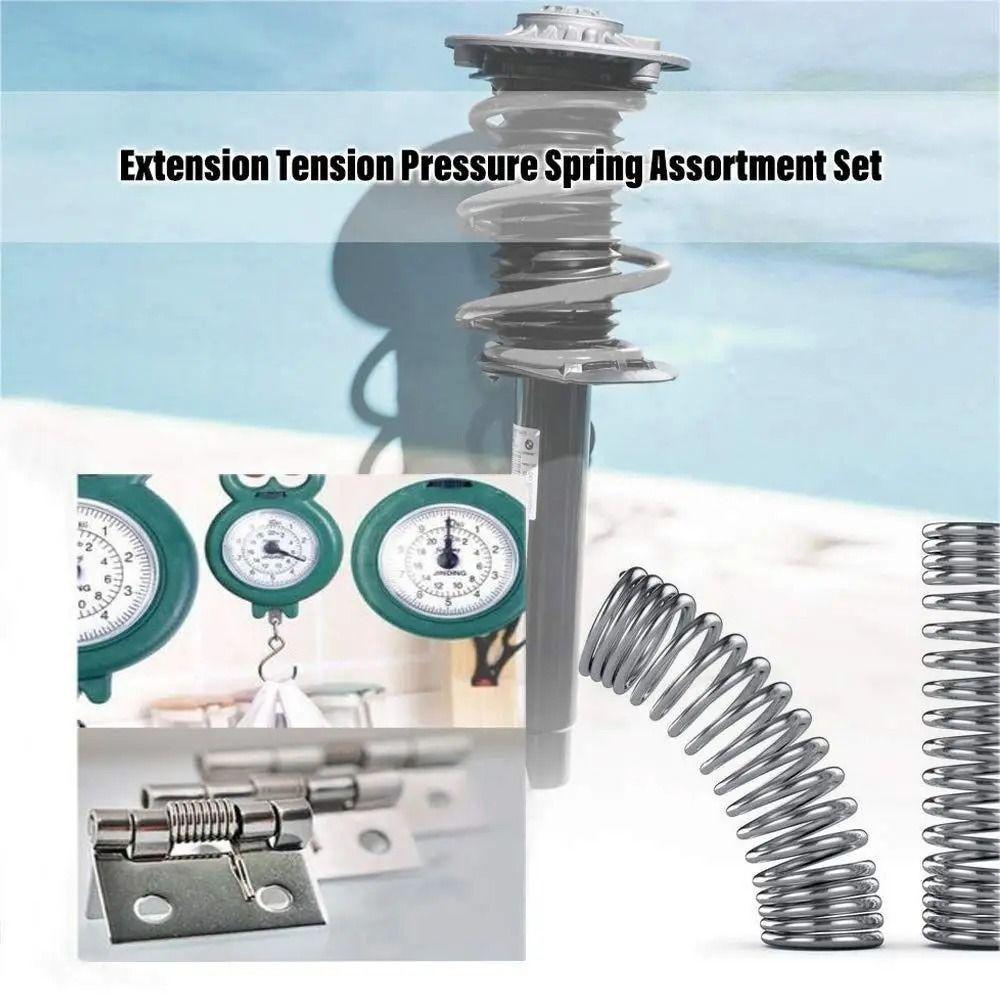 200pcs 200 Pieces Spring Assortment Set 20 Sizes Sturdy Storage Box Compression Springs Portable Box Clear PP Plastic Box