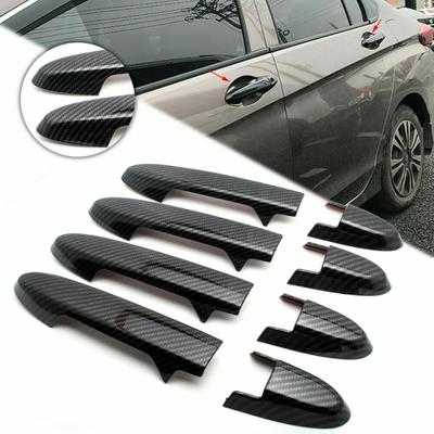 Upgrade für Honda Fit Jazz GK5 GP5 2014–2018, Chrom-Carbon-Faser-Türgriffabdeckung, Overlays, Schutzkappe