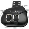 Schwarze Satteltaschen mit seitlichem Stauraum für Harley Dyna Softail Sportster Touring Street Bob/Kawasaki VN Classic Nomad Drifter 1500