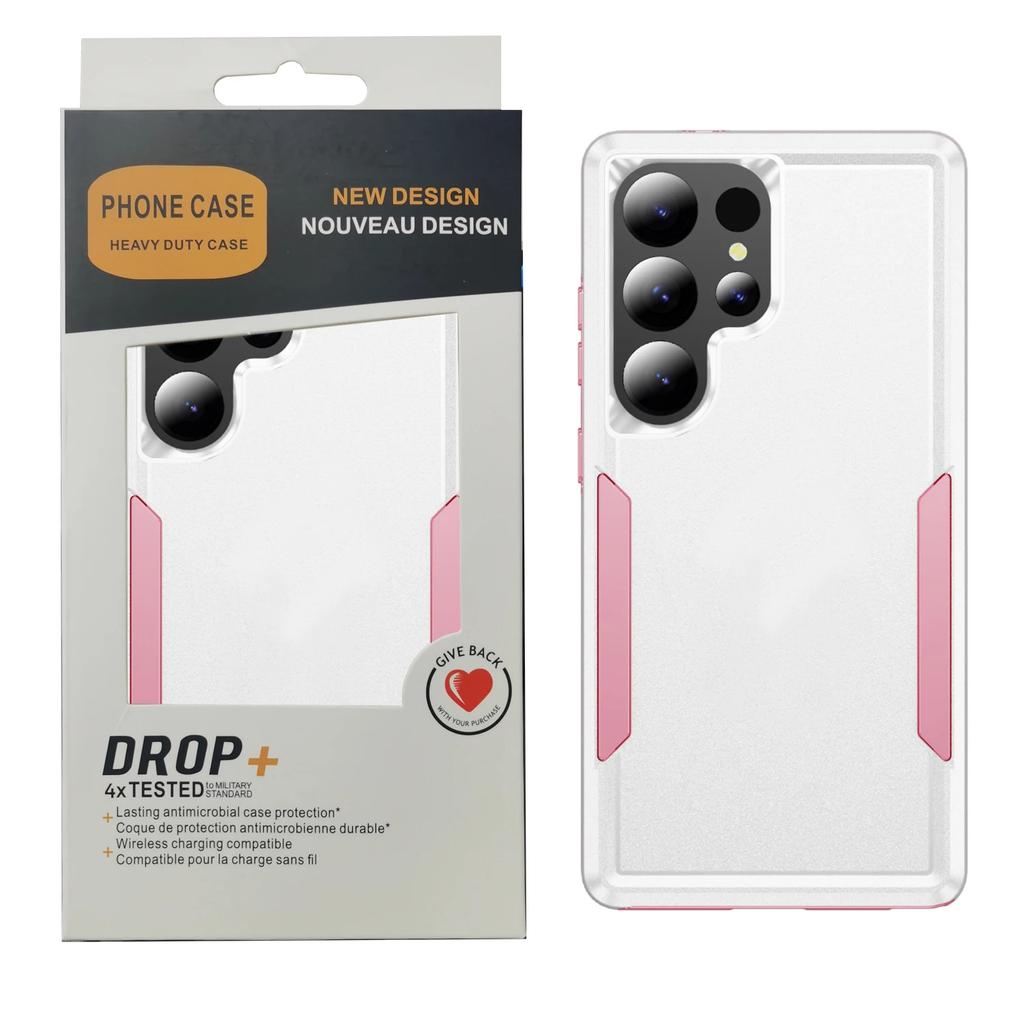 With Package Box Rugged Armor Phone Case For Samsung Galaxy S25 Edge S24 S23 S22 S21 FE Ultra Plus Enhanced Anti-Drop Back Cover