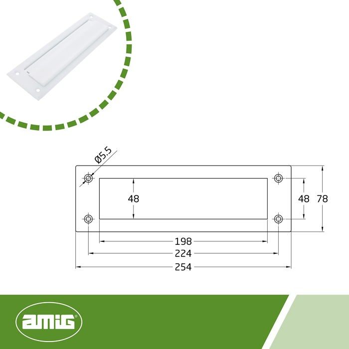 Boîte Aux Lettres - AMIG - 7587 - Acier - Blanc Mat - Murale Extérieure