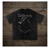 Death Note Gewaschenes Anime T-Shirt, Vintage Oversized Manga Grafik-T-Shirt, Ryuk Dunkles Ästhetik-Shirt, Säurewaschung Streetwear, Unisex Anime-T-Shirt