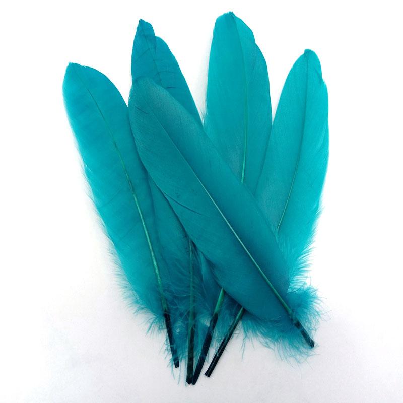 20PCS Hard Stick Colourful Goose Feathers Plumes Swan for Home Decoration Crafts DIY Jewelry Making Table Centerpieces 15-20cm