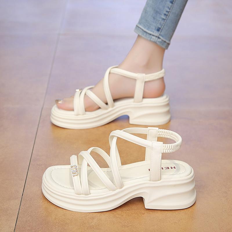 Fashion CRLAYDK Women's Sandals Comfort Platform Ladies Straps Open Toe Shoes Summer Walking Travel Casual Beach Dressy Slippers