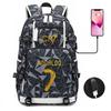 Glow-in-the-Dark Soccer Backpack Teens Large Capacity Laptop Bag With Padded Straps Oxford Fabric Trendy Patchwork Design