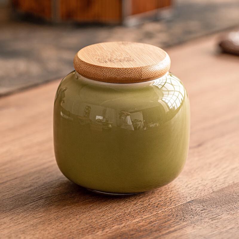 Керамическая чайница селадон