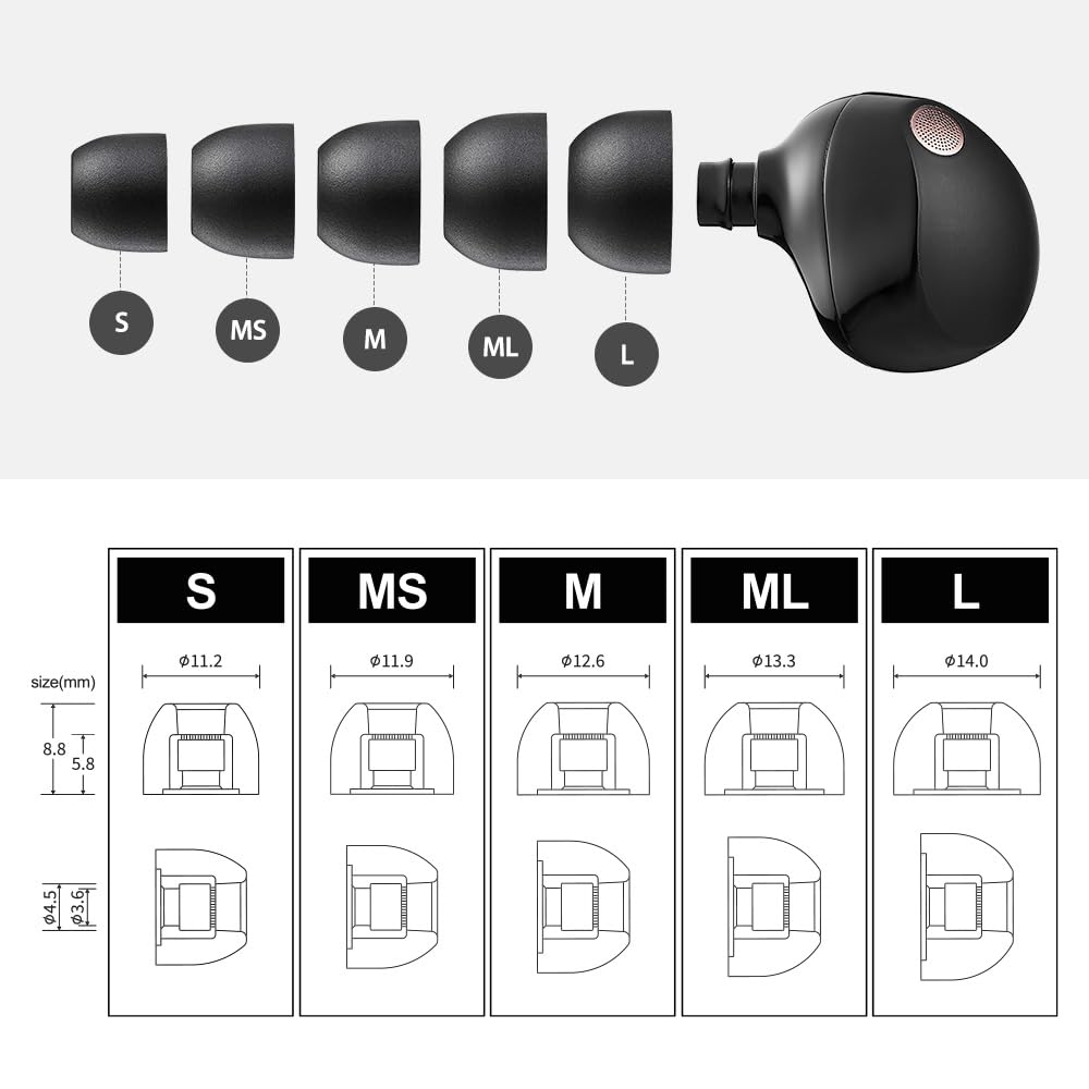 AZLA SednaEarfit Foamax Standard Earbuds Large Foam Recover in Approximately 30 Seconds After Made with Foam and Honeycomb Coreless Wax Ideal for