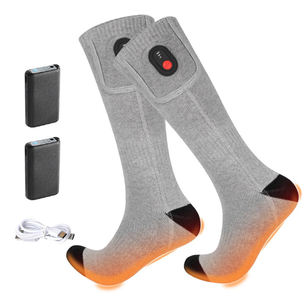 Winter Heated Socks Rechargeable Heating Socks for USB 5000mah Heated Socks Warmth Outdoor Heated Boots Snowmobile Winter Ski