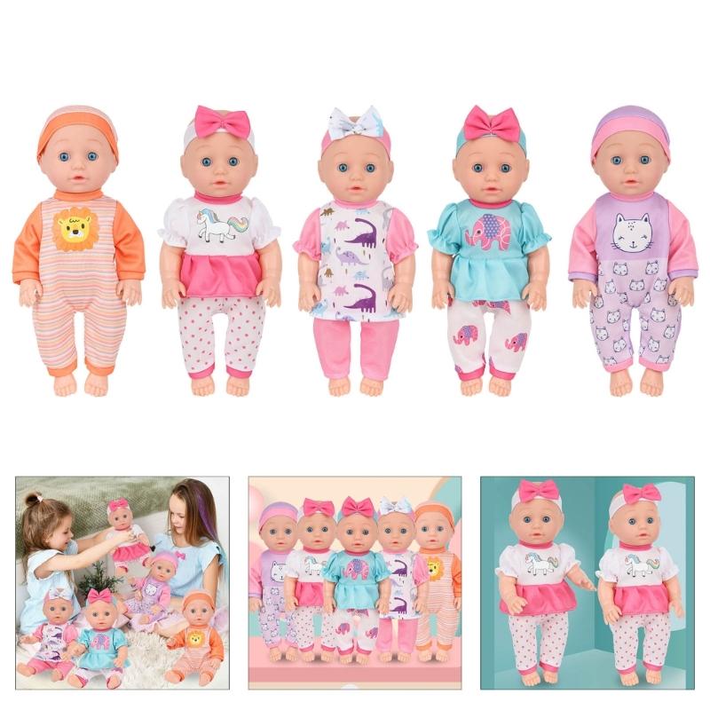 30cm Soft Vinyls Reborns Figurine Toy For Preschool with Life Like Design Imaginative Play Companion Doll for Toddler