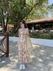 Seaside Chic Floral Spaghetti Strap Maxi Dress