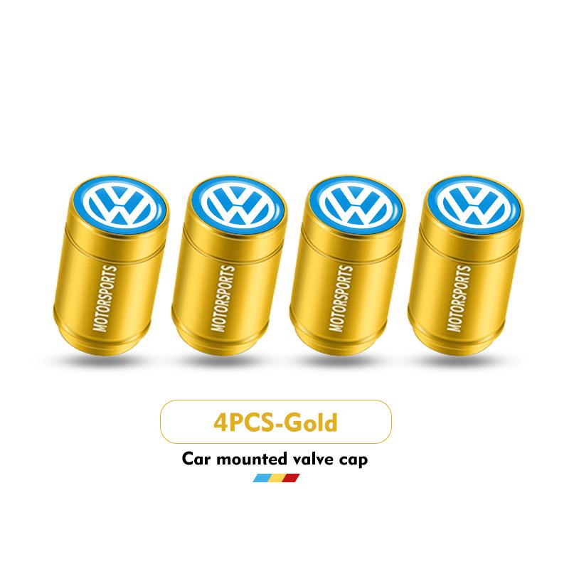 2026 Hot Valve Stems Caps 4pcs Car Wheel Tire Valve Caps Air Stem Covers Auto Parts For Volkswagen VW Scirocco Passat Polo B5 B6 B7 CC Ti