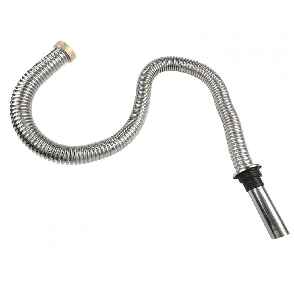 Bathroom 120/150cm Stainless Steel Sink Siphon Waste Drain Flexible Pipe Hose