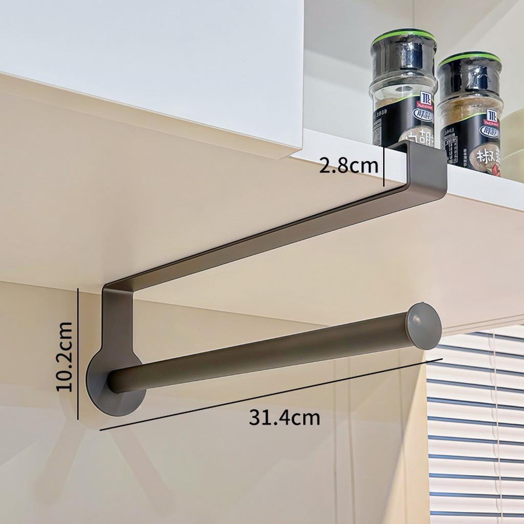 Kitchen Storage Organization Paper Towel Rack Over the Cabinet Kitchen Paper Towel Metal Holder No Drill Metal Space Saving Tool