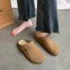 CRLAYDK Vintage Women's Comfort Mules Adjustable Buckle Slip On Slippers Closed Toe Casual Walking Open Back Shoes for Lady