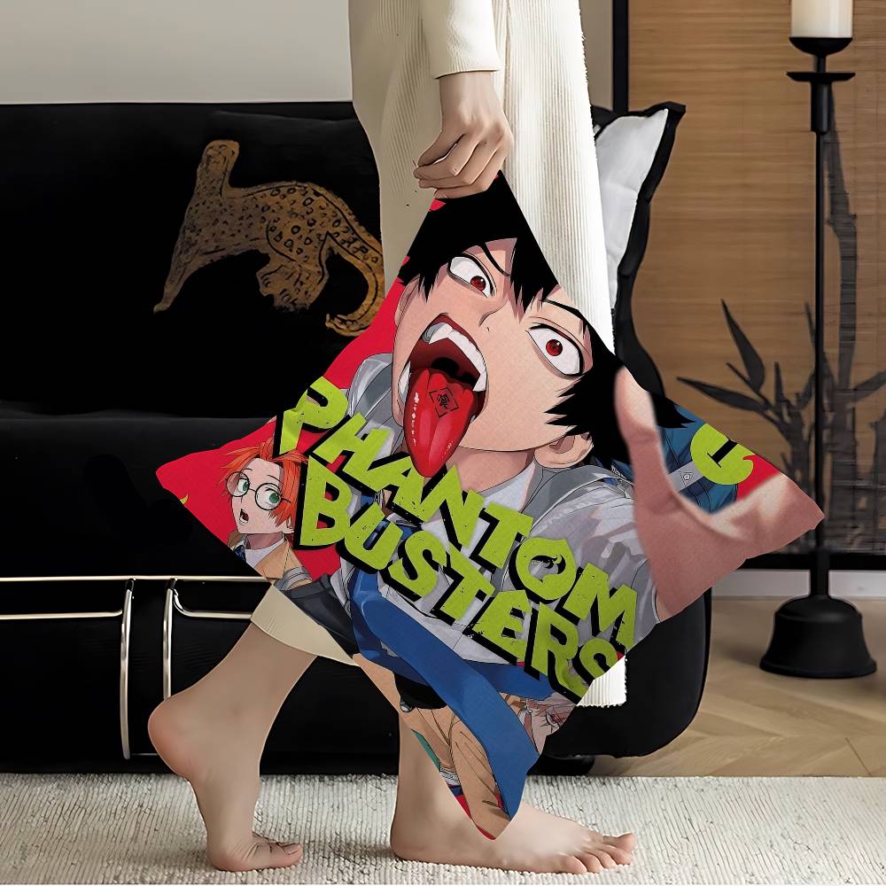 

COOL Manga Comic PPhantom Busters Pillow Gifts Home Office Furnishings Bedroom Sofa Car Cushion Cover Case 45x45cm 30x30 cm