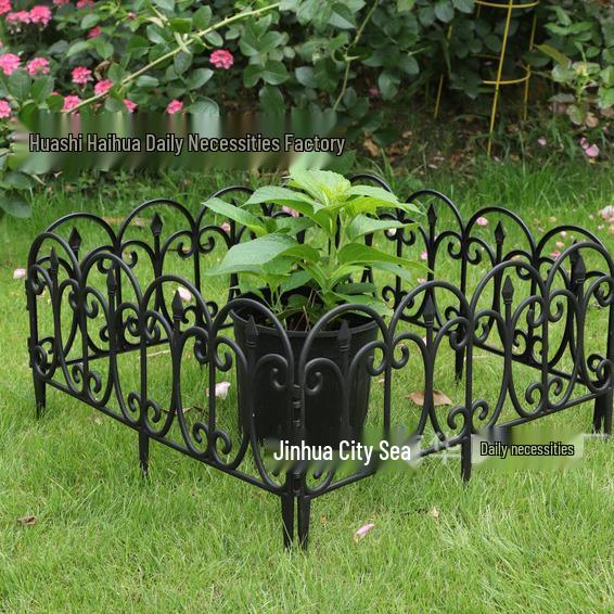 European-Style Plastic Garden Fence - Insertable Pastoral Picket Enclosure