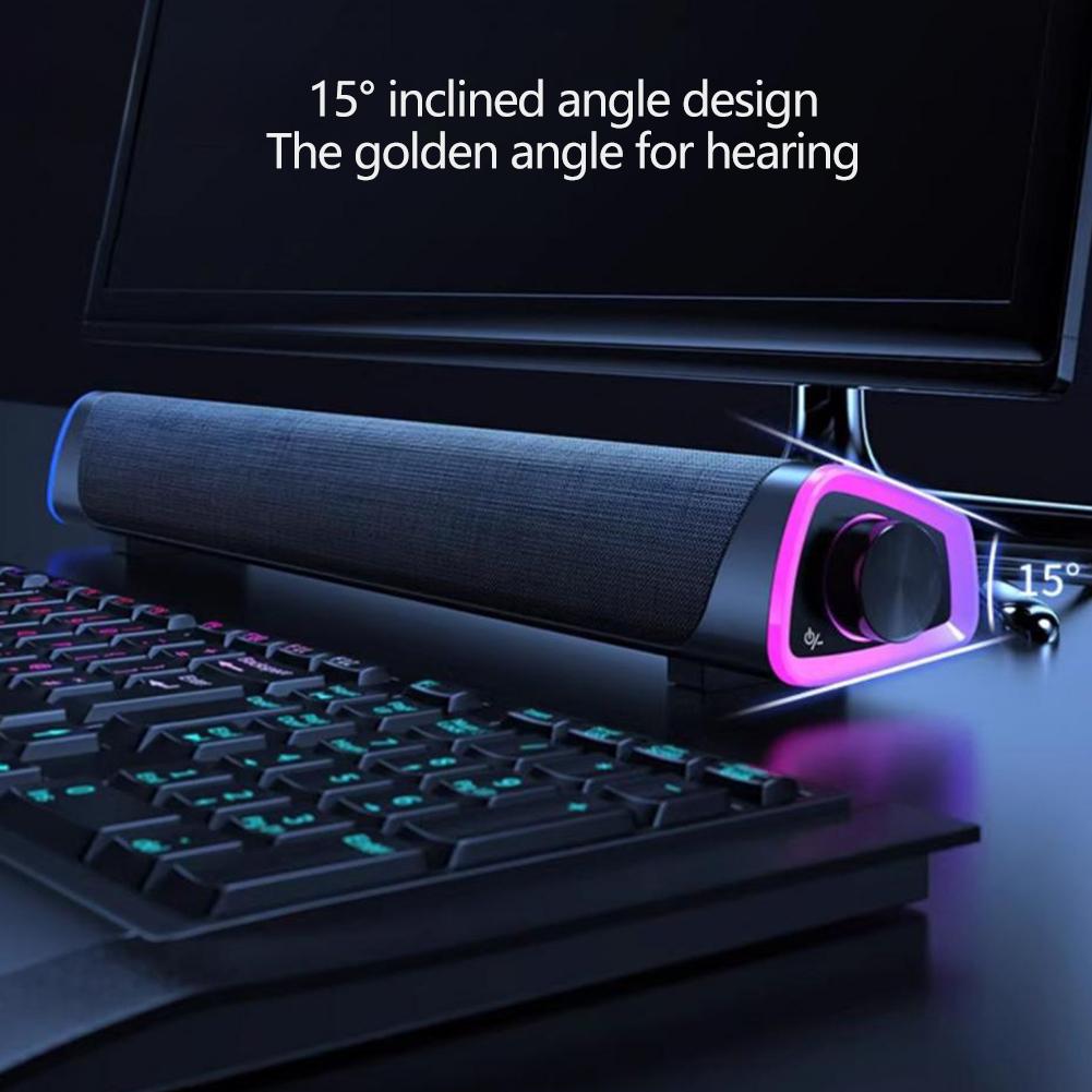 4D Bluetooth Speaker Bar Stereo Sound Subwoofer Computer Speaker For Macbook Laptop Notebook PC Music Player Wired Loudspeaker