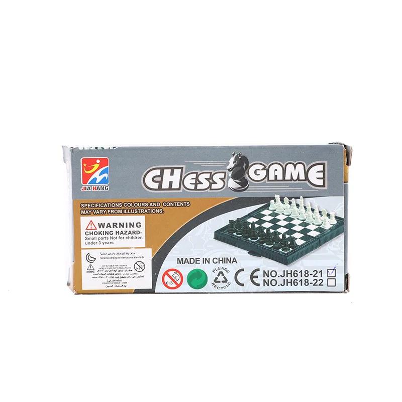 Mini Magnetic Chess Set Folding Magnetic Plastic Chessboard Board Game Portable Kid Education Toy Portable Outdoor Strategy Game