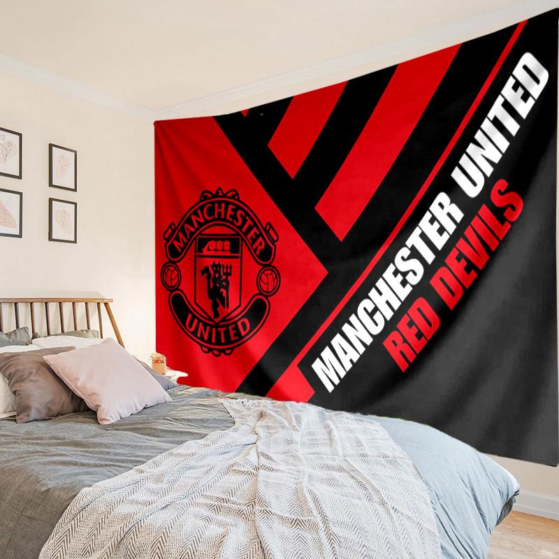 Manchester Crest Tapestry, Unique Design Tapestry, Wall Decor for Bedroom,Livingroom, Playroom,Heartwarming Fan Holiday Gifts