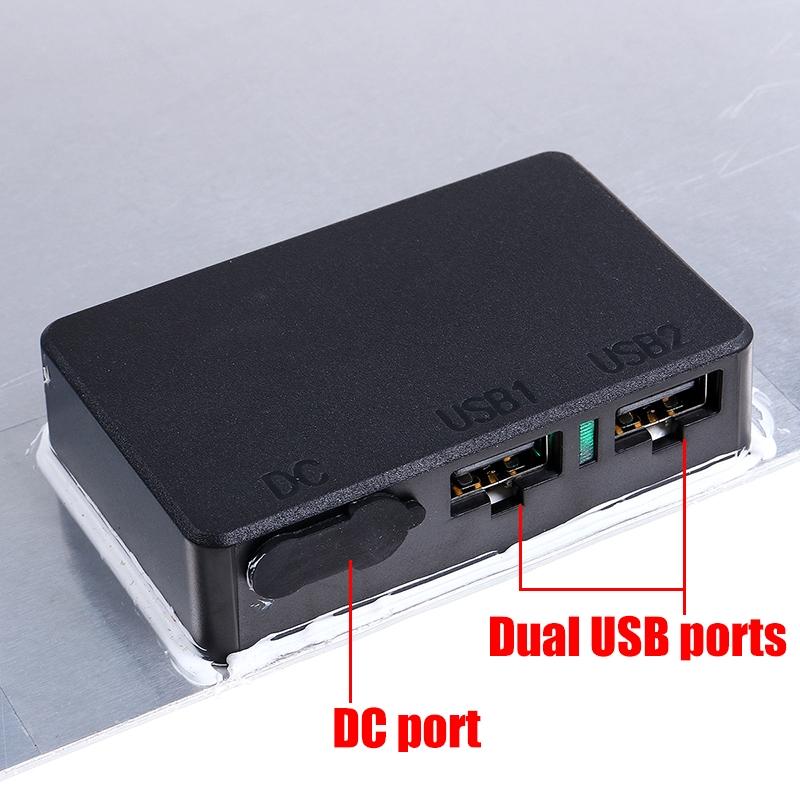 50W Solar Panel Car Charger Dual USB Ports Outdoor Charger Power With USB Cable