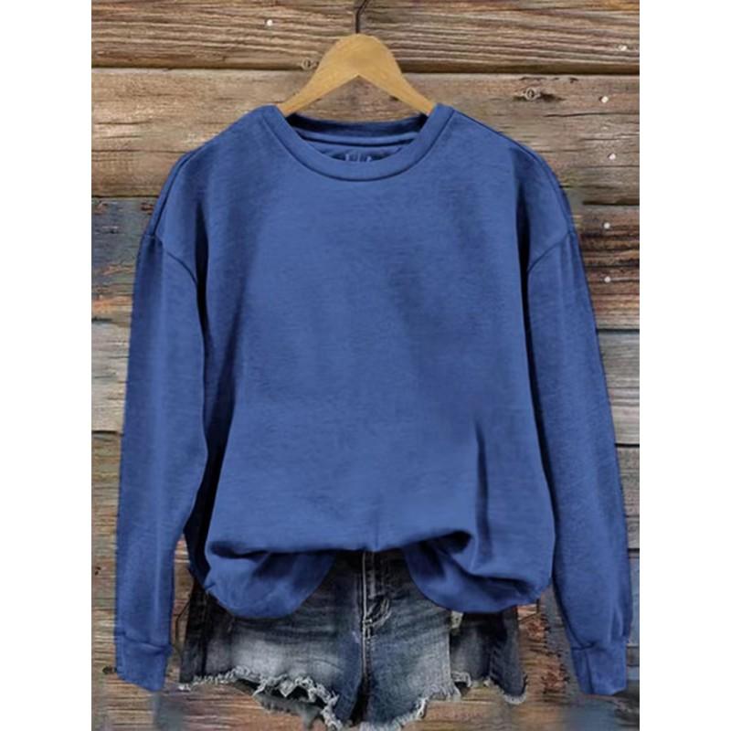 Womens Long Sleeve Crewneck Sweatshirt Graphic Print Casual Streetwear Top