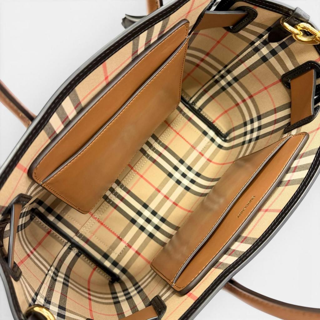 Great BURBERRY Belt bag, small (SM) 2-Way Leather Tote Bag/Shoulder Bag 8021279 Used