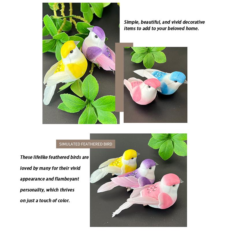 Cute Artificial Birds Fake Foam Animal Simulation Feather Birds Models Tit Diy Craft Home Garden Ornament Decoration