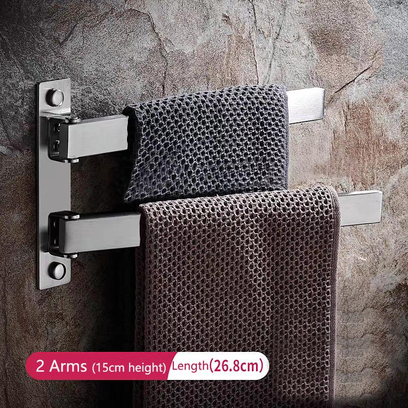 

Складная вешалка для полотенец из нержавеющей стали 304 для ванной комнаты, вращающаяся, подвижная, матовая, подвесная вешалка