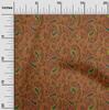 oneOone Cotton Flex Fabric Leaves|Floral & Paisley Block Print Fabric By The Yard 40 Inch