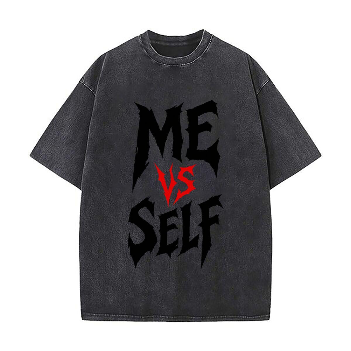 Inner Conflict Gothic Wordmark Layou Vintage Distressed Washed Cotton Short Sleeve Streetwear Outfit S