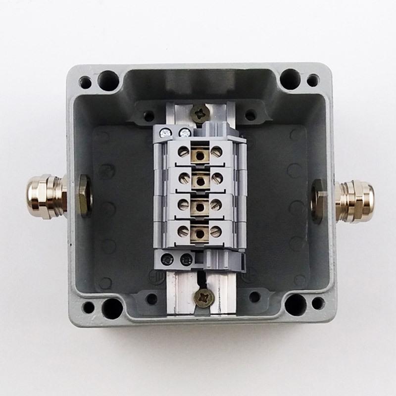 Die-Cast Aluminum IP67 Waterproof Junction Box with Hole - Outdoor Industrial Terminal Box