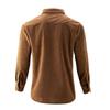 Men's Brown Corduroy Shirt Long Sleeve Button Down Casual Workwear